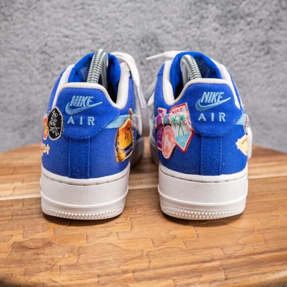 Nike Air Force 1 '07 Patched Up Los Angeles Sneakers Blue Men's 6.5 Womens 8 - Picture 4 of 10